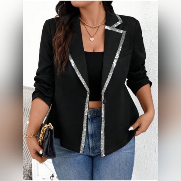 Sequin Lined Blazer. Brand New With Tags. Size Large - Picture 1 of 6
